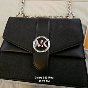 NWOT MICHAEL KORS BLACK LEATHER CROSSBODY